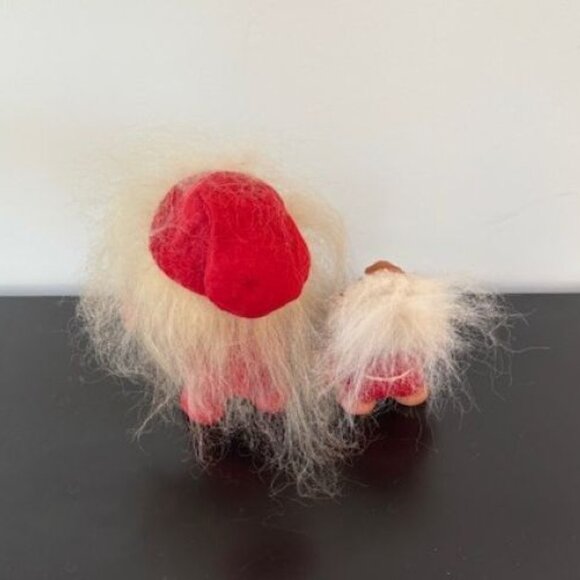 Vintage Danish Christmas Trolls - Set of (2) 1980 DAM 8" and 5" Tall - Picture 2 of 8